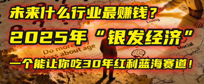 未来什么行业最赚钱？揭秘2025年“银发经济”：一个能让你吃30年红利的蓝海赛道！-三青创库