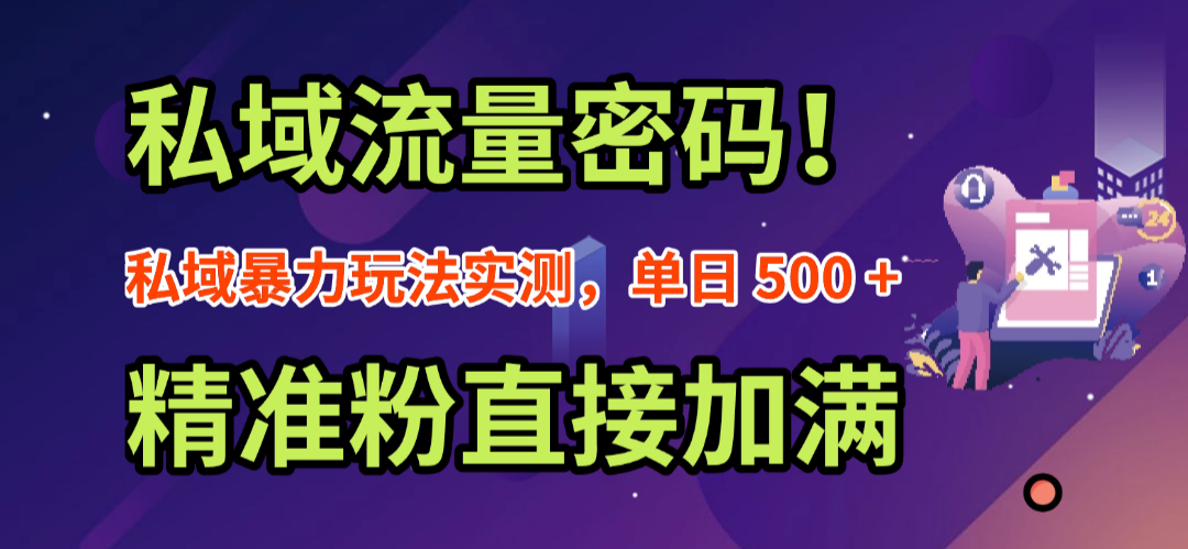 私域暴力玩法实测，号称单日 500 + 精准粉直接加满-三青创库