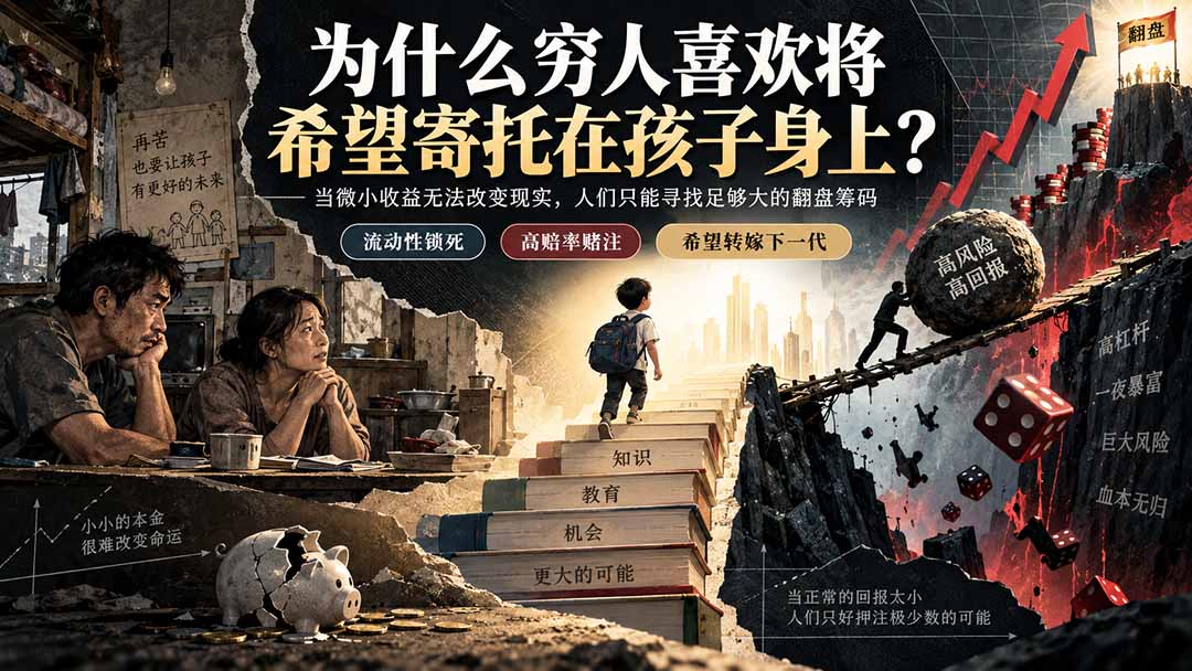 社群精品文章:为什么穷人喜欢将希望寄托在孩子身上?-三青创库